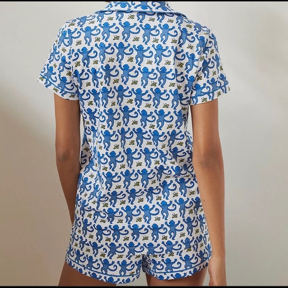 roller rabbit monkey  polo pajama set - Picture 3 of 6